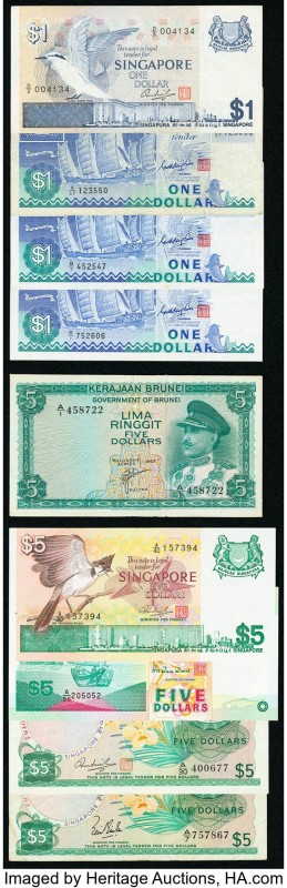 World (Brunei, Singapore) Group Lot of 16 Examples Fine or Better. 

HID09801242...