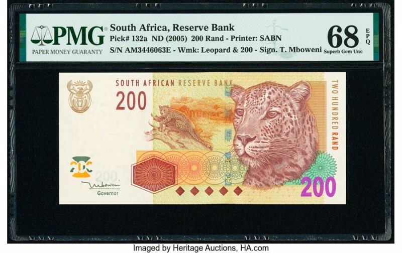 South Africa Republic of South Africa 200 Rand ND (2005) Pick 132a PMG Superb Ge...