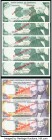 Venezuela Banco Central De Venezuela 8 Specimen Choice Uncirculated-Uncirculated. All Specimen are different, and the 20 Bolivars dated 1977 is punch ...