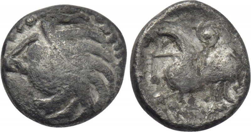 CENTRAL EUROPE. Vindelici. 1/4 Quinarius (1st century BC). "Manching 2" type. 
...