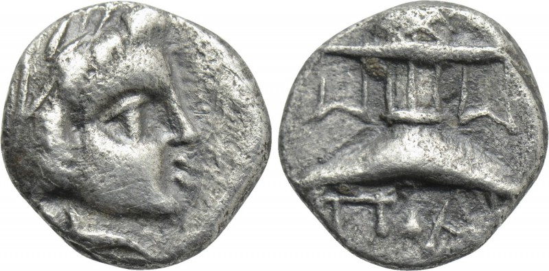 CIMMERIAN BOSPOROS. Pantikapaion. Diobol (Circa 200-150 BC).

Obv: Laureate he...