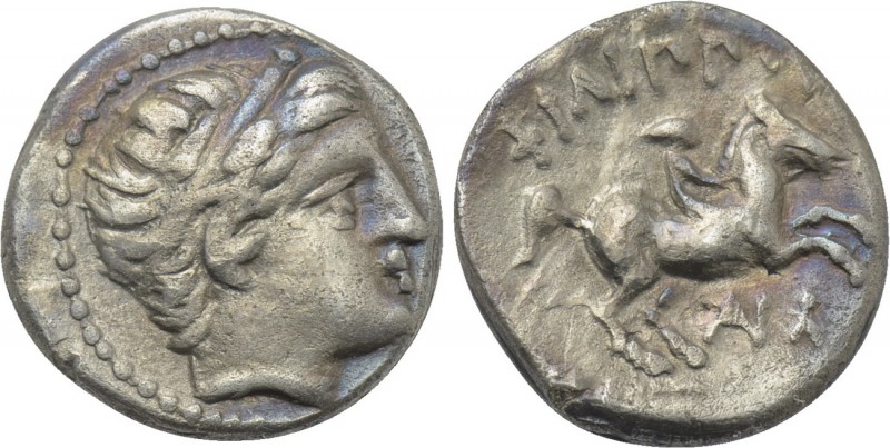 KINGS OF MACEDON. Philip II (359-336 BC). 1/5 Tetradrachm. Uncertain mint in Mac...
