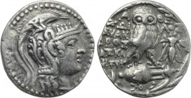 ATTICA. Athens. Tetradrachm (110/09 BC). New Style Coinage. Zoilos, Euandros and Asklepios, magistrates.