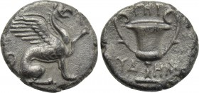 IONIA. Teos. Hemidrachm (Circa 4th century BC). Eudemos, magistrate.