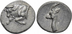 CARIA. Uncertain. Obol (5th century BC).