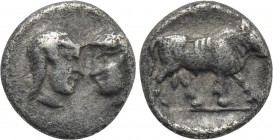 CARIA. Uncertain. Hemiobol (5th century BC).