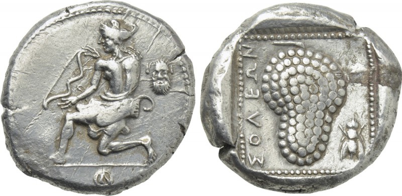 CILICIA. Soloi. Stater (Circa 440-410 BC).

Obv: Amazon kneeling left, holding...