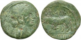 WESTERN EUROPE. Gaul. Uncertain (Treveri?). Augustus (27 BC-14 AD). Ae Quadrans. Germanus Indutilli L., magistrate.