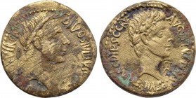 BITHYNIA. Apamea. Augustus with Divus Julius Caesar (27 BC-14 AD). Ae. C. Cassius C.f., duovir.