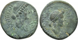 MYSIA. Pergamum. Livia & Julia (Wife and Daughter of Augustus). Ae (Circa 10-2 BC). Charinos, grammateus.