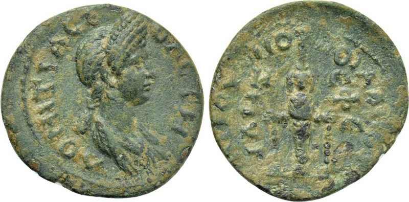 IONIA. Ephesus. Domitia (Augusta, 82-96). Ae. Caesennius Paetus, proconsul. Homo...