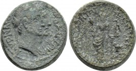 IONIA. Smyrna. Augustus with Livia (27 BC-14 AD). Ae. Leontiskos Hippomedontos, strategos.