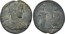LYDIA. Saitta. Elagabalus (218-222). Ae. Aur. Attina, archiereos and first archon for the second time.
