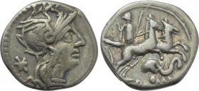 L. CAECILIUS METELLUS DIADEMATUS. Denarius (128 BC). Rome.
