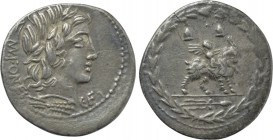 MN. FONTEIUS. C.F. Denarius (85 BC). Rome.