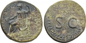 DIVUS AUGUSTUS (Died 14). Sestertius. Rome. Struck under Titus.
