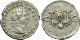 DIVUS VESPASIAN (Died 79). Denarius. Rome. Struck under Titus.