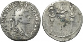 DOMITIAN (81-96). Fourrée Cistophorus. Imitating Ephesus (or Rome for circulation in Asia Minor).