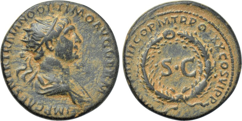 TRAJAN (98-117). As. Rome. Struck for use in the East.

Obv: IMP CAES NER TRAI...