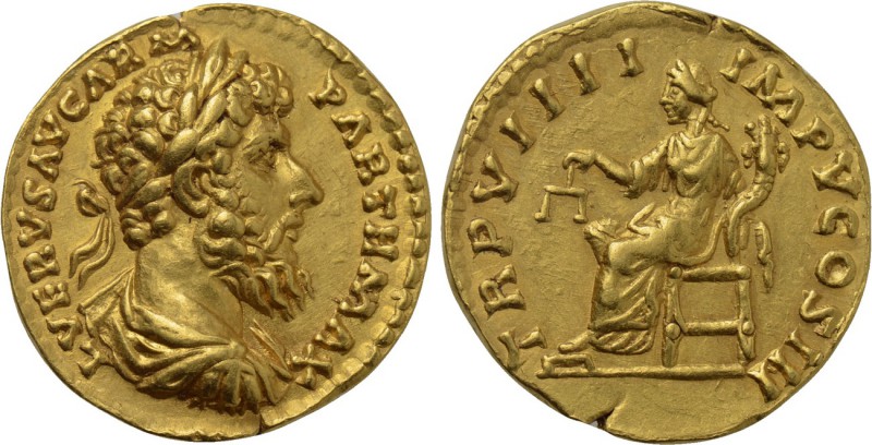 LUCIUS VERUS (161-169). GOLD Aureus. Rome.

Obv: L VERVS AVG ARM PARTH MAX.
L...