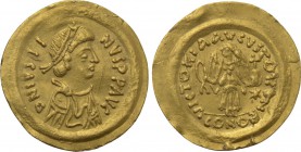 JUSTIN II (565-578). GOLD Tremissis. Mint in Sicily.