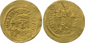 MAURICE TIBERIUS (582-602). GOLD Solidus. Constantinople. Leight weight issue of 22 Siliquae.