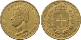 ITALY. Sardinia. Carlo Alberto (1831-1849). GOLD 20 Lire (1849). Genova.