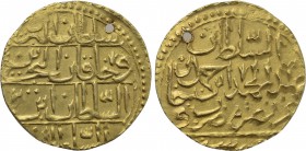 OTTOMAN EMPIRE. 'Abd al-Hamid I (AH 1187-1203 / 1774-1789 AD). GOLD Zeri Mahbub. Misr (Cairo) mint. Dated AH 1187//2 (1773 AD).