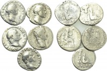 5 Interesting Roman Denari: Augustus, Judaea Capta, Vitellius.