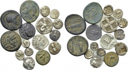 16 Greek coins.