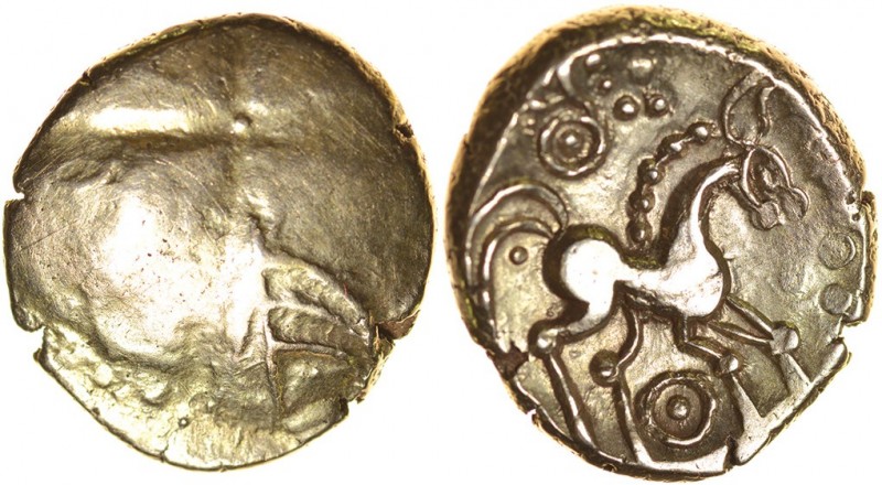 Snettisham. Rings Type. Talbot dies G/11. c.50-40 BC. Gold stater. 17mm. 5.57g. ...