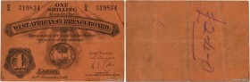 Country : BRITISH WEST AFRICA 
Face Value : 1 Shilling 
Date : 30 novembre 1918 
Period/Province/Bank : West African Currency Board 
Catalogue referen...