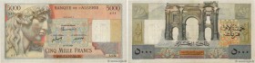 Country : ALGERIA 
Face Value : 5000 Francs 
Date : 19 mai 1947 
Period/Province/Bank : Banque de l'Algérie 
Catalogue reference : P.105 
Alphabet - s...