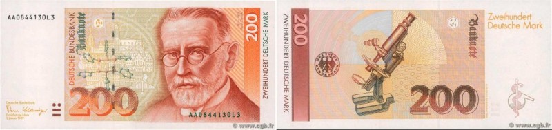 Country : GERMAN FEDERAL REPUBLIC 
Face Value : 200 Deutsche Mark 
Date : 02 jan...