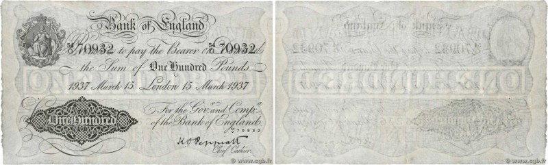 Country : ENGLAND 
Face Value : 100 Pounds 
Date : 15 mars 1937 
Period/Province...