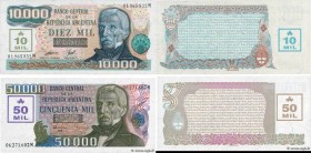 Country : ARGENTINA 
Face Value : 10000 et 50000 Australes Lot 
Date : (1989) 
Period/Province/Bank : Banco Central de la Republica Argentina 
Catalog...