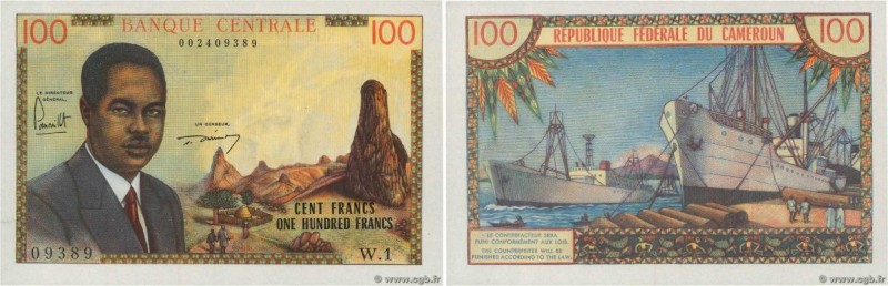 Country : CAMEROON 
Face Value : 100 Francs 
Date : (1962) 
Period/Province/Bank...