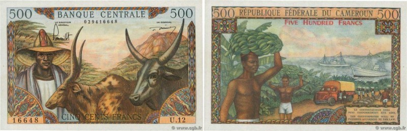 Country : CAMEROON 
Face Value : 500 Francs 
Date : (1962) 
Period/Province/Bank...