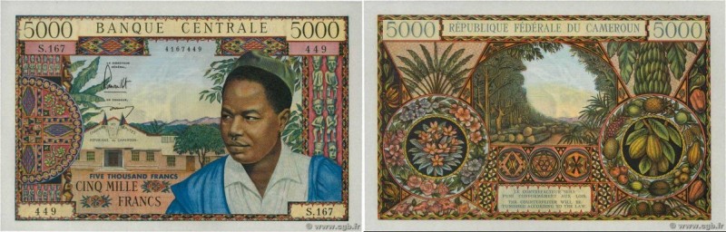 Country : CAMEROON 
Face Value : 5000 Francs 
Date : (1962) 
Period/Province/Ban...