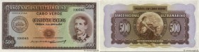 Country : CAPE VERDE 
Face Value : 500 Escudos 
Date : 16 juin 1958 
Period/Province/Bank : Banco Nacional Ultramarino 
Catalogue reference : P.50a 
A...