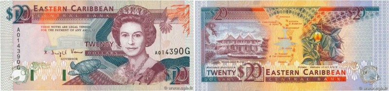 Country : CARIBBEAN 
Face Value : 20 Dollars 
Date : (1993) 
Period/Province/Ban...