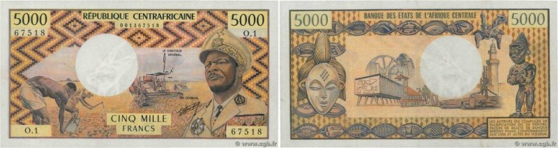 Country : CENTRAL AFRICAN REPUBLIC 
Face Value : 5000 Francs 
Date : (1971-1973)...