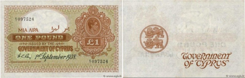 Country : CYPRUS 
Face Value : 1 Pound 
Date : 01 septembre 1938 
Period/Provinc...