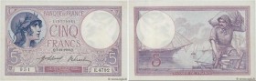Country : FRANCE 
Face Value : 5 Francs VIOLET 
Date : 07 décembre 1918 
Period/Province/Bank : Banque de France, XXe siècle 
Catalogue reference : F....