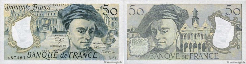 Country : FRANCE 
Face Value : 50 Francs QUENTIN DE LA TOUR 
Date : 1988 
Period...