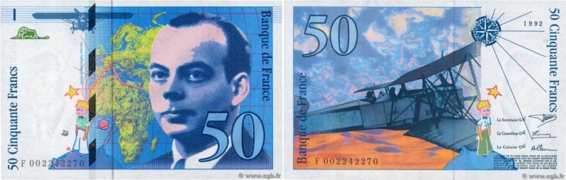 Country : FRANCE 
Face Value : 50 Francs SAINT-EXUPÉRY Sans mouton 
Date : 1992 ...