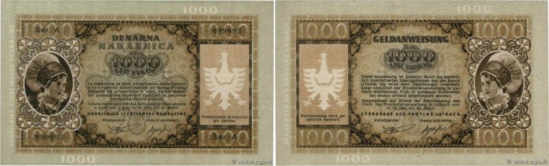 Country : SLOVENIA 
Face Value : 1000 Lire 
Date : 14 septembre 1944 
Period/Pro...