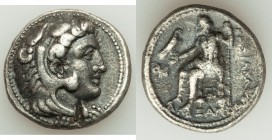 MACEDONIAN KINGDOM. Alexander III the Great (336-323 BC). AR tetradrachm (27mm, 16.76 gm, 4h). VF, porosity, test cut. Late lifetime-early posthumous ...