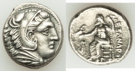 MACEDONIAN KINGDOM. Alexander III the Great (336-323 BC). AR tetradrachm (25mm, 17.04 gm, 8h). Choice XF, porosity. Late lifetime-early posthumous iss...