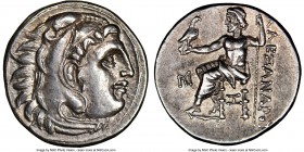 MACEDONIAN KINGDOM. Alexander III the Great (336-323 BC). AR drachm (18mm, 11h). NGC AU. Posthumous issue of Abydus, ca. 310-301 BC. Head of Heracles ...